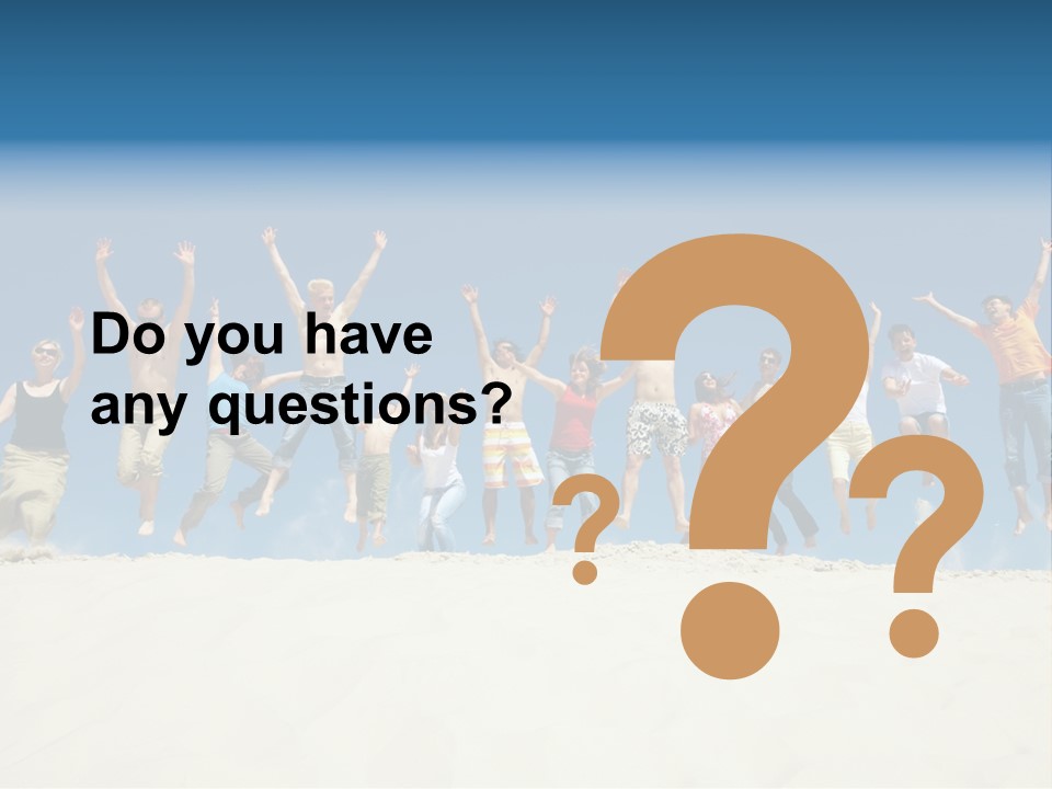 A Group Of People Jumping In The Air PowerPoint Template