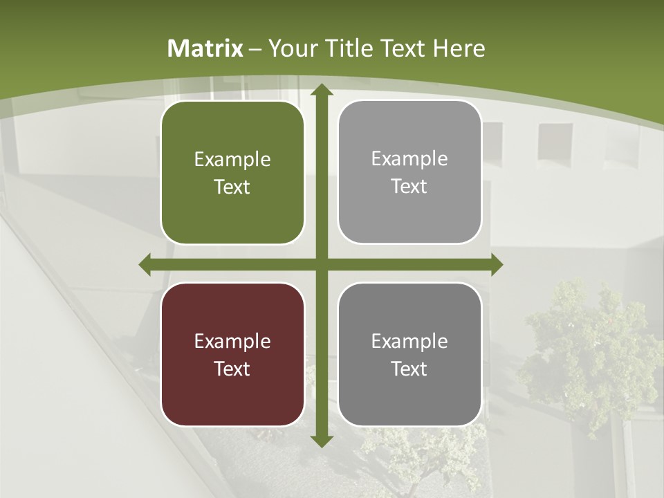 A White House With A Green Background Is Featured In This Presentation PowerPoint Template