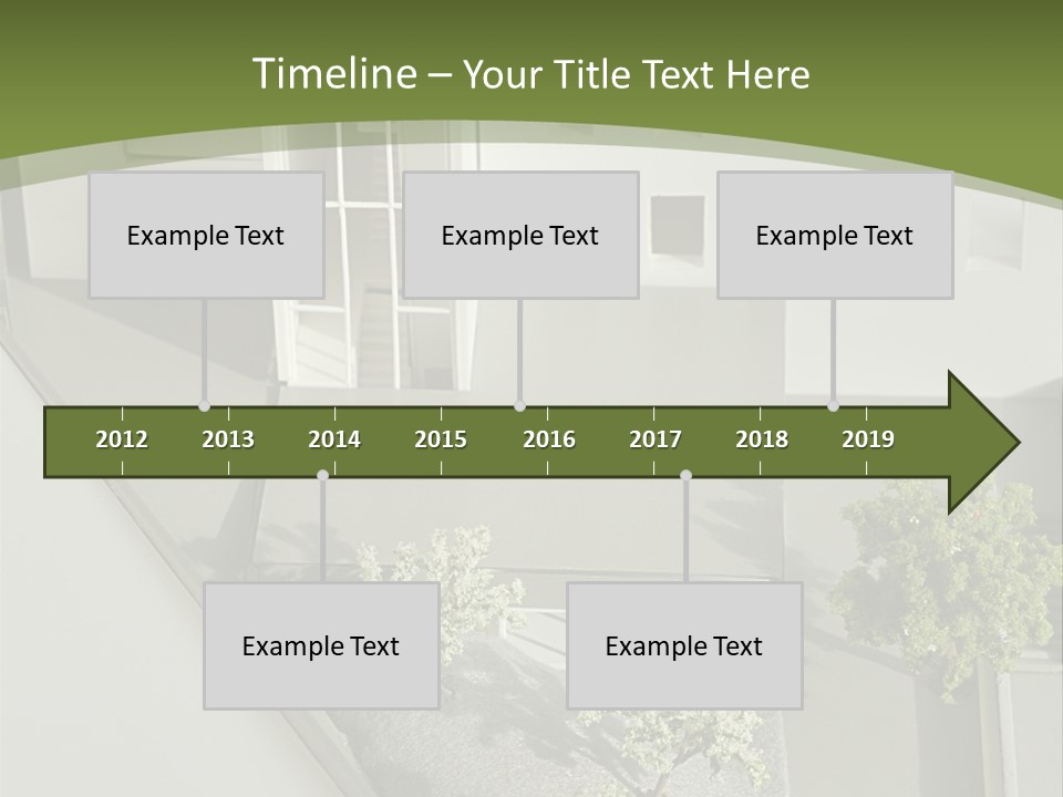 A White House With A Green Background Is Featured In This Presentation PowerPoint Template