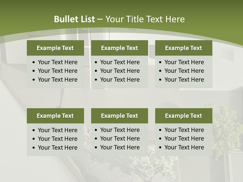 A White House With A Green Background Is Featured In This Presentation PowerPoint Template