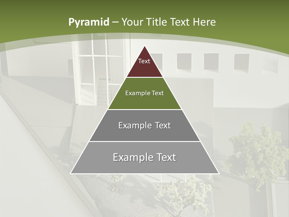 A White House With A Green Background Is Featured In This Presentation PowerPoint Template