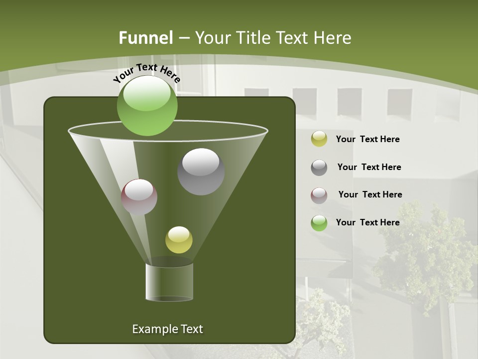 A White House With A Green Background Is Featured In This Presentation PowerPoint Template