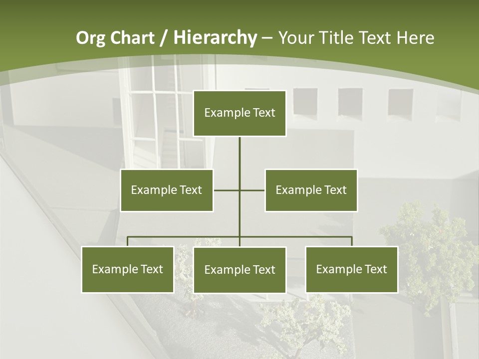 A White House With A Green Background Is Featured In This Presentation PowerPoint Template