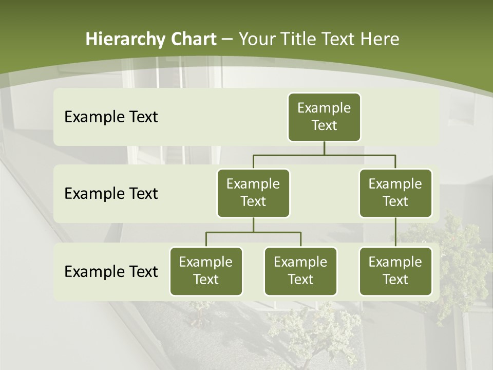 A White House With A Green Background Is Featured In This Presentation PowerPoint Template