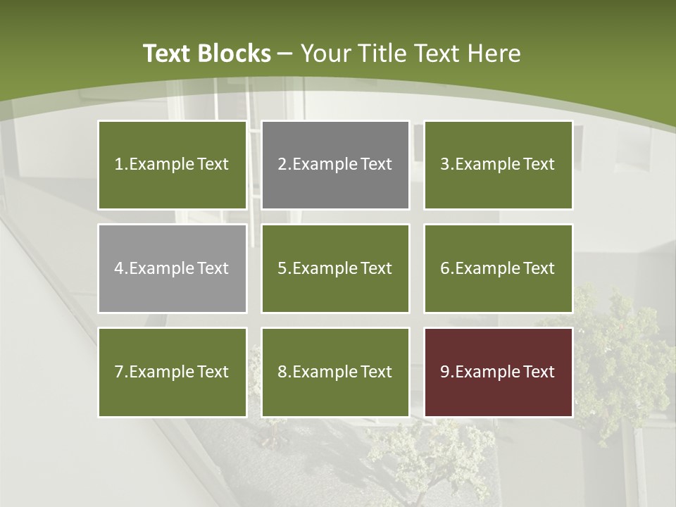 A White House With A Green Background Is Featured In This Presentation PowerPoint Template
