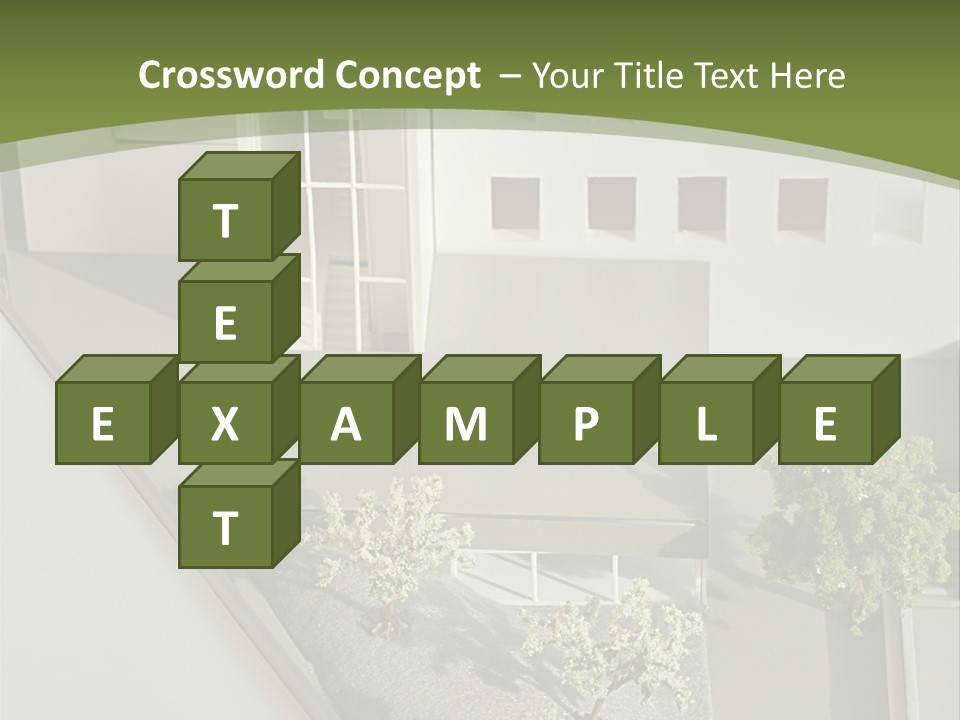 A White House With A Green Background Is Featured In This Presentation PowerPoint Template