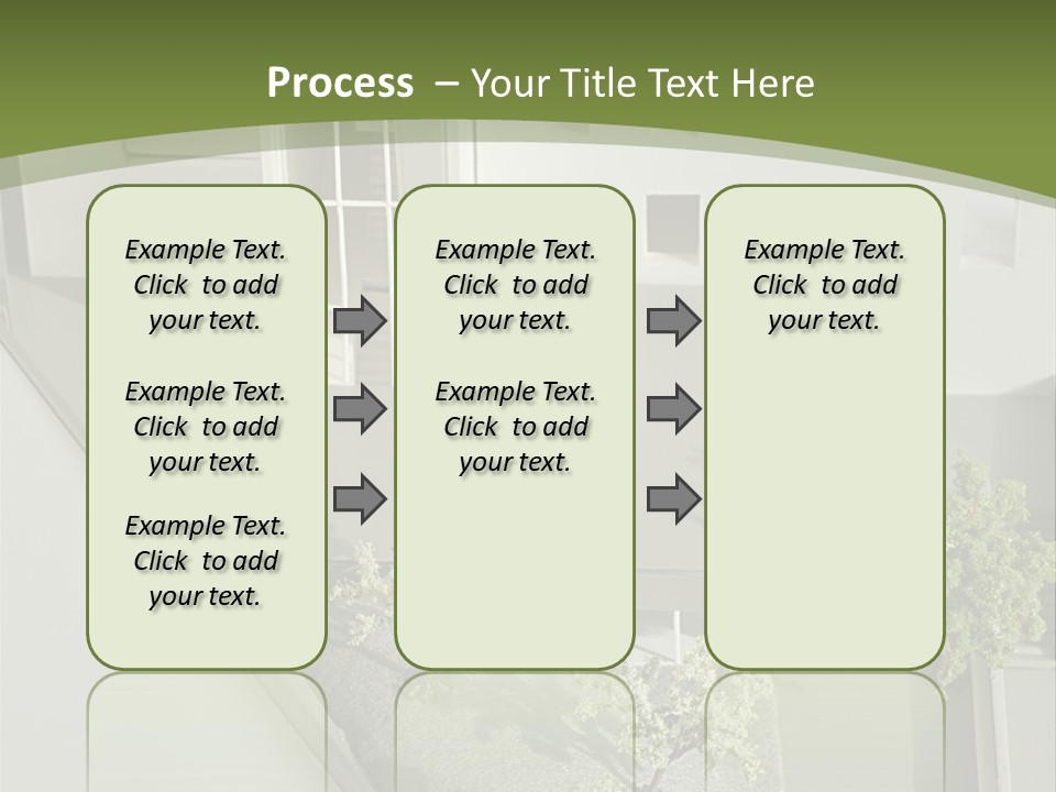 A White House With A Green Background Is Featured In This Presentation PowerPoint Template