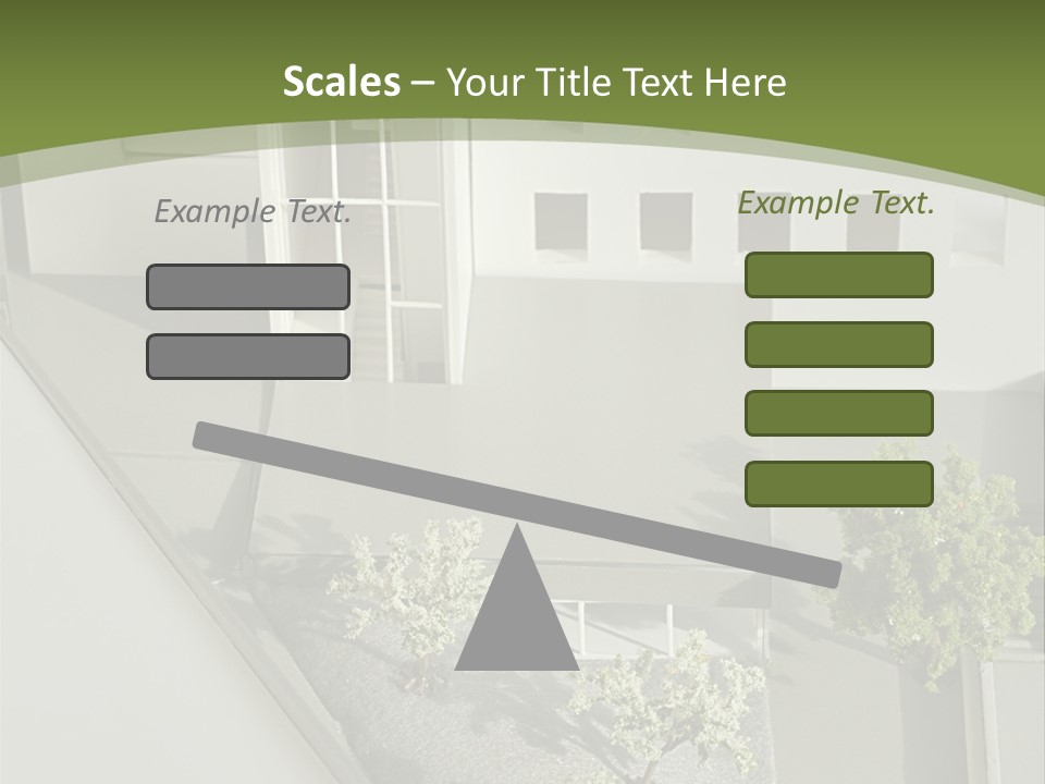 A White House With A Green Background Is Featured In This Presentation PowerPoint Template