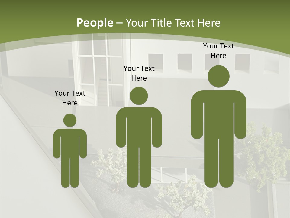 A White House With A Green Background Is Featured In This Presentation PowerPoint Template