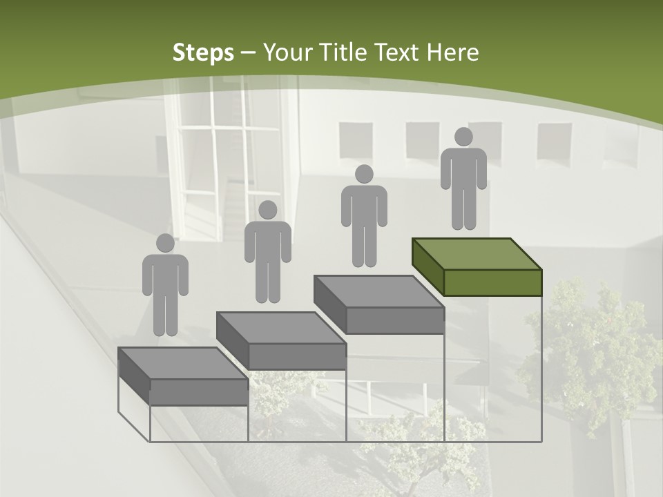 A White House With A Green Background Is Featured In This Presentation PowerPoint Template