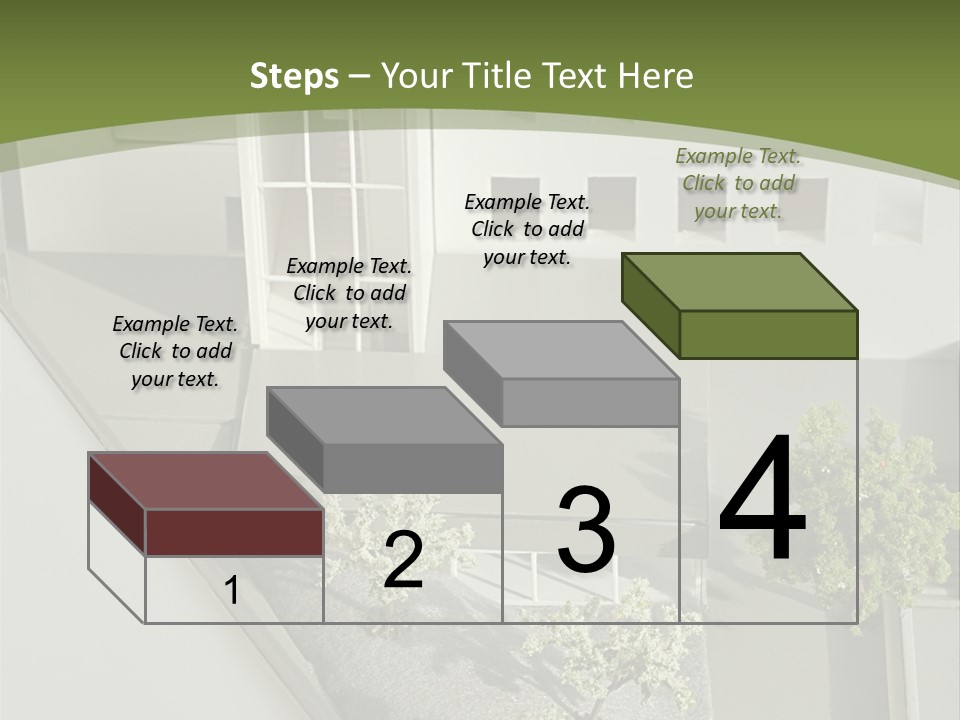 A White House With A Green Background Is Featured In This Presentation PowerPoint Template