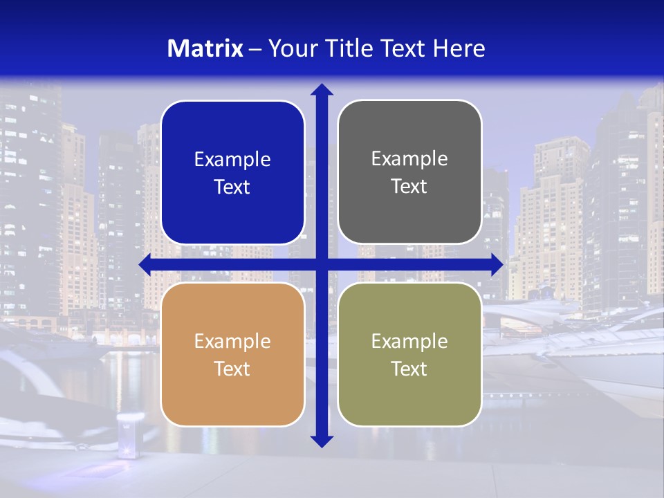 A Group Of Boats In A Harbor With A City In The Background PowerPoint Template