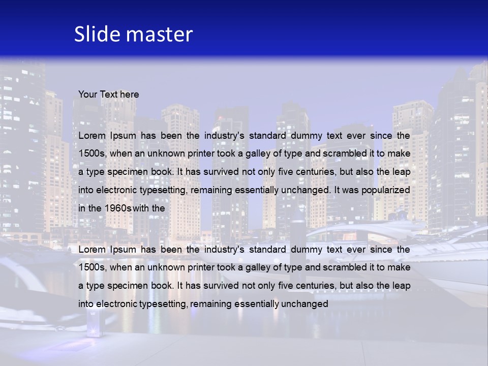 A Group Of Boats In A Harbor With A City In The Background PowerPoint Template