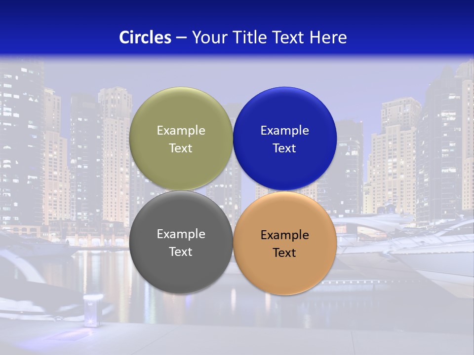 A Group Of Boats In A Harbor With A City In The Background PowerPoint Template