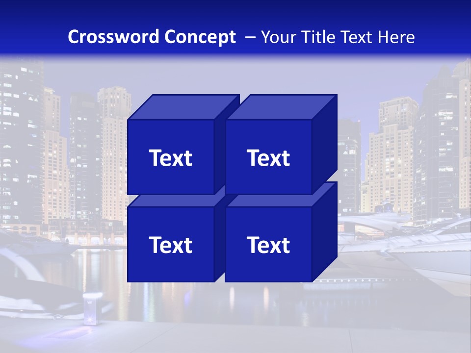 A Group Of Boats In A Harbor With A City In The Background PowerPoint Template