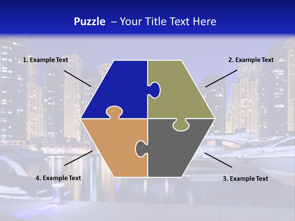 A Group Of Boats In A Harbor With A City In The Background PowerPoint Template