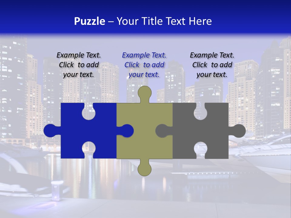 A Group Of Boats In A Harbor With A City In The Background PowerPoint Template