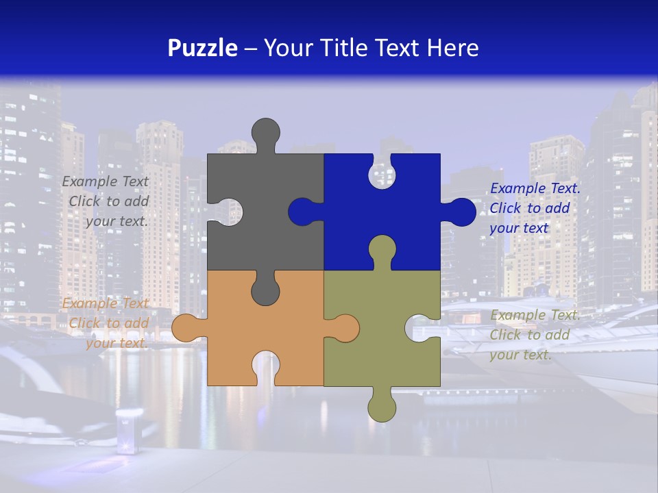 A Group Of Boats In A Harbor With A City In The Background PowerPoint Template