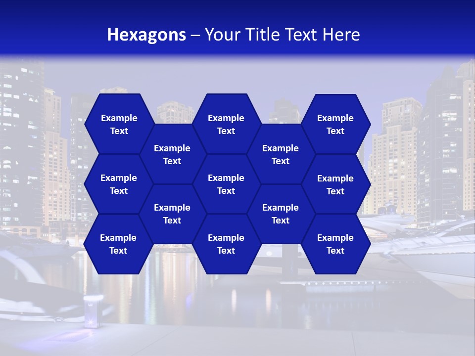 A Group Of Boats In A Harbor With A City In The Background PowerPoint Template