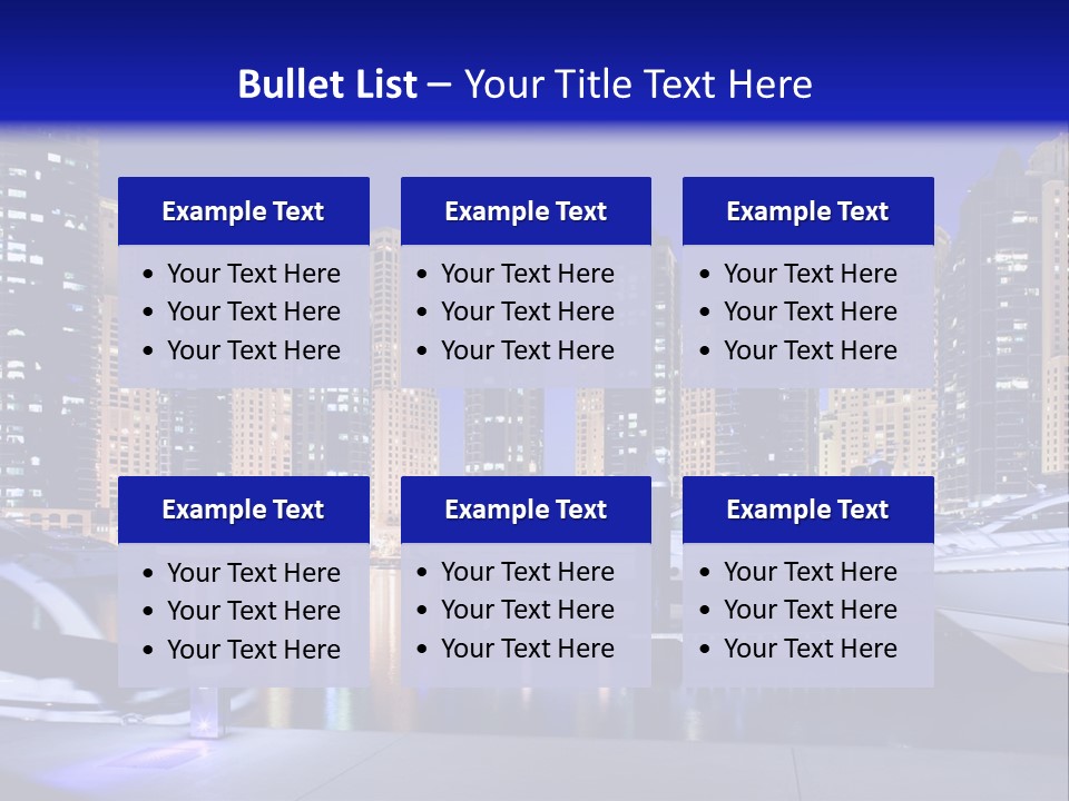 A Group Of Boats In A Harbor With A City In The Background PowerPoint Template