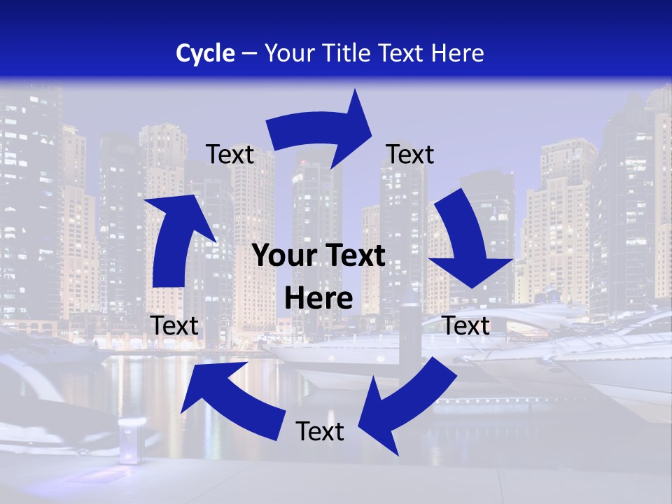 A Group Of Boats In A Harbor With A City In The Background PowerPoint Template