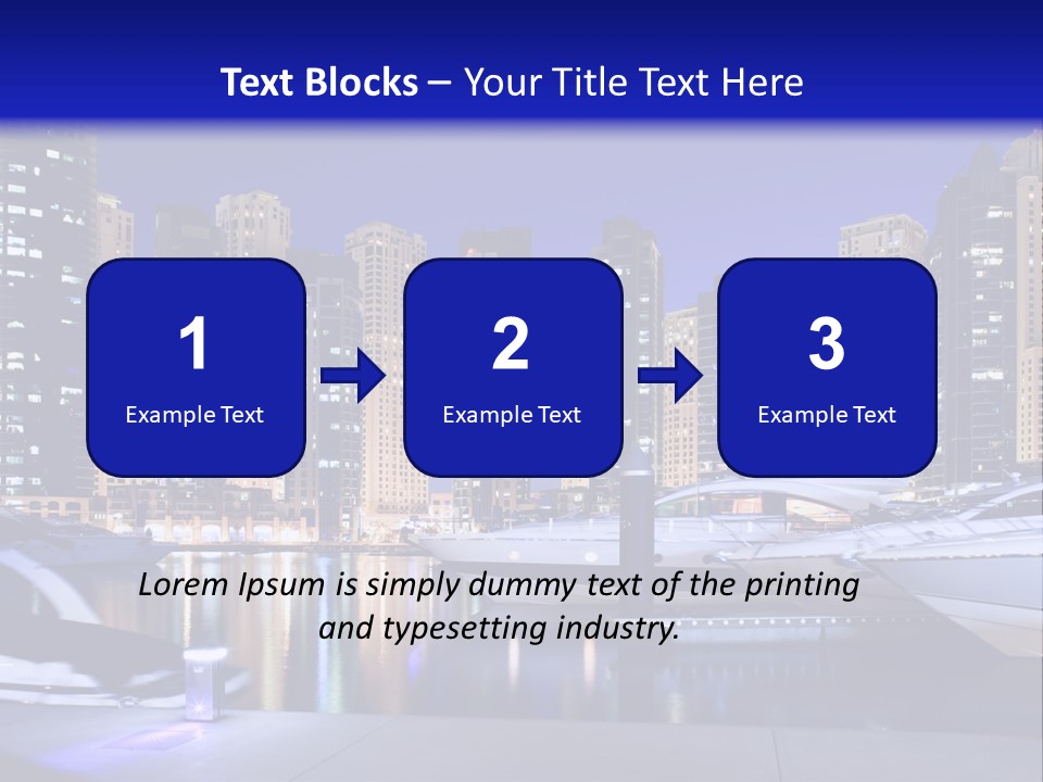 A Group Of Boats In A Harbor With A City In The Background PowerPoint Template