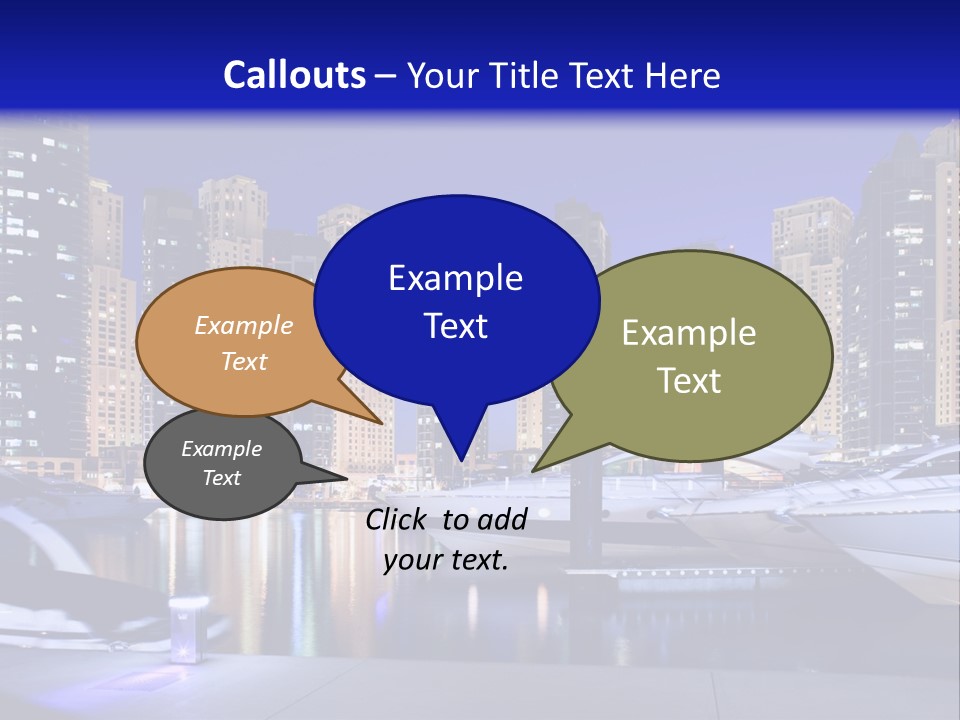 A Group Of Boats In A Harbor With A City In The Background PowerPoint Template