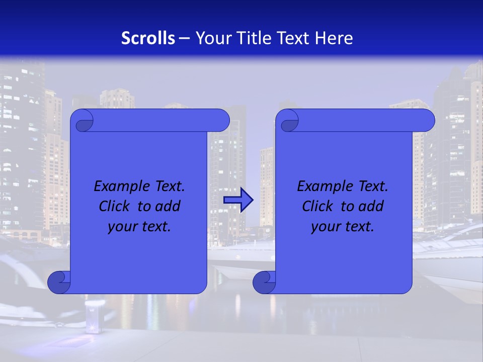 A Group Of Boats In A Harbor With A City In The Background PowerPoint Template