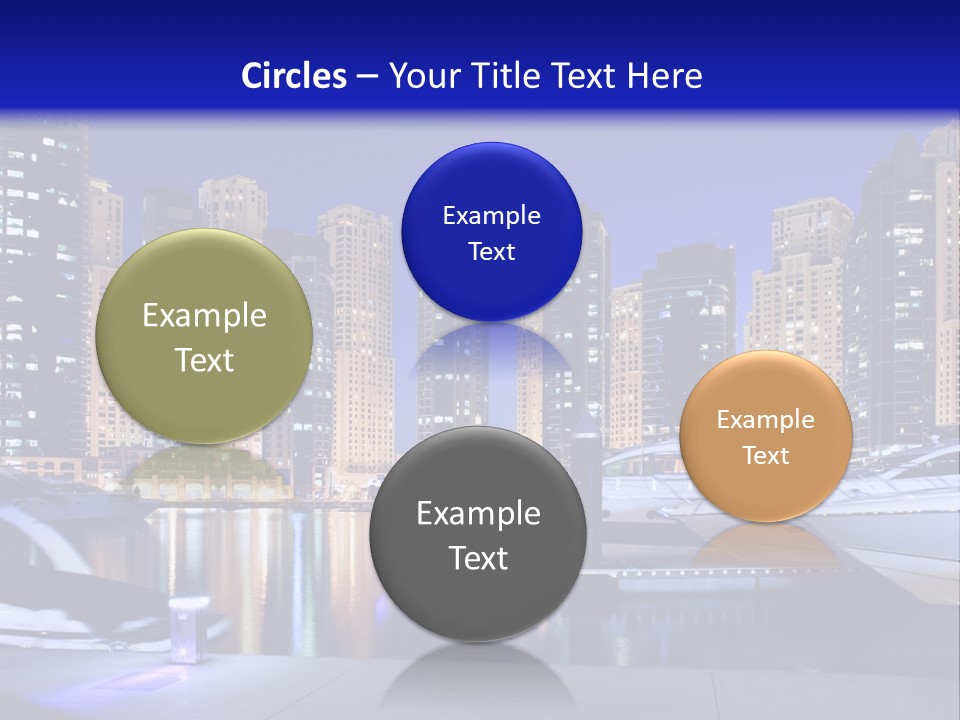 A Group Of Boats In A Harbor With A City In The Background PowerPoint Template