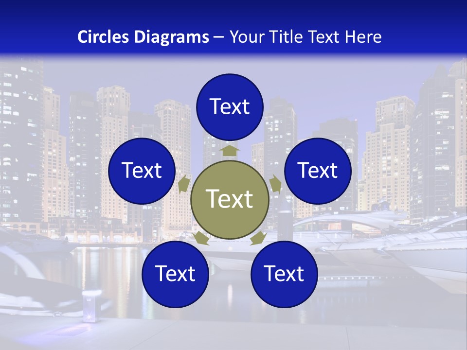 A Group Of Boats In A Harbor With A City In The Background PowerPoint Template