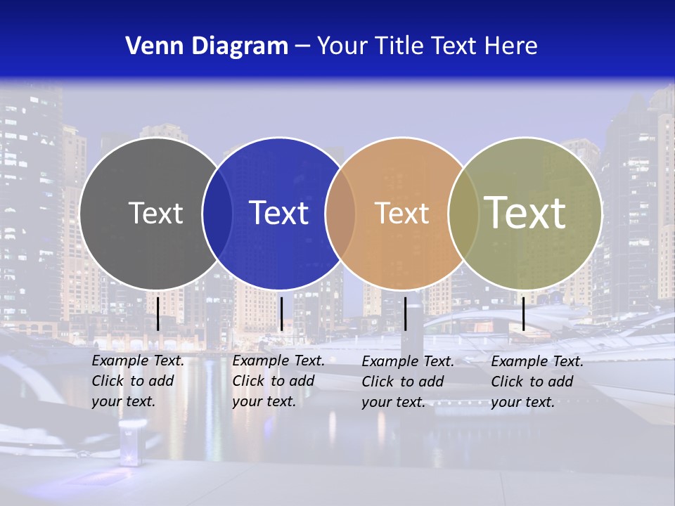 A Group Of Boats In A Harbor With A City In The Background PowerPoint Template
