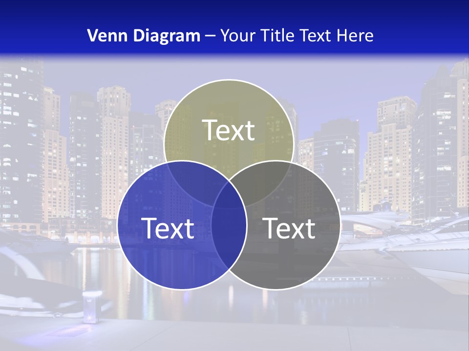 A Group Of Boats In A Harbor With A City In The Background PowerPoint Template