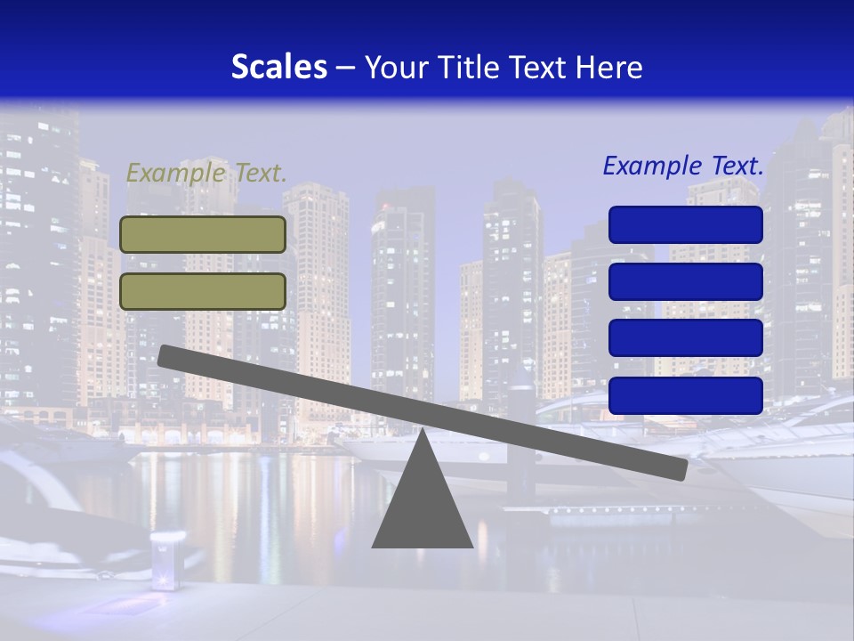 A Group Of Boats In A Harbor With A City In The Background PowerPoint Template