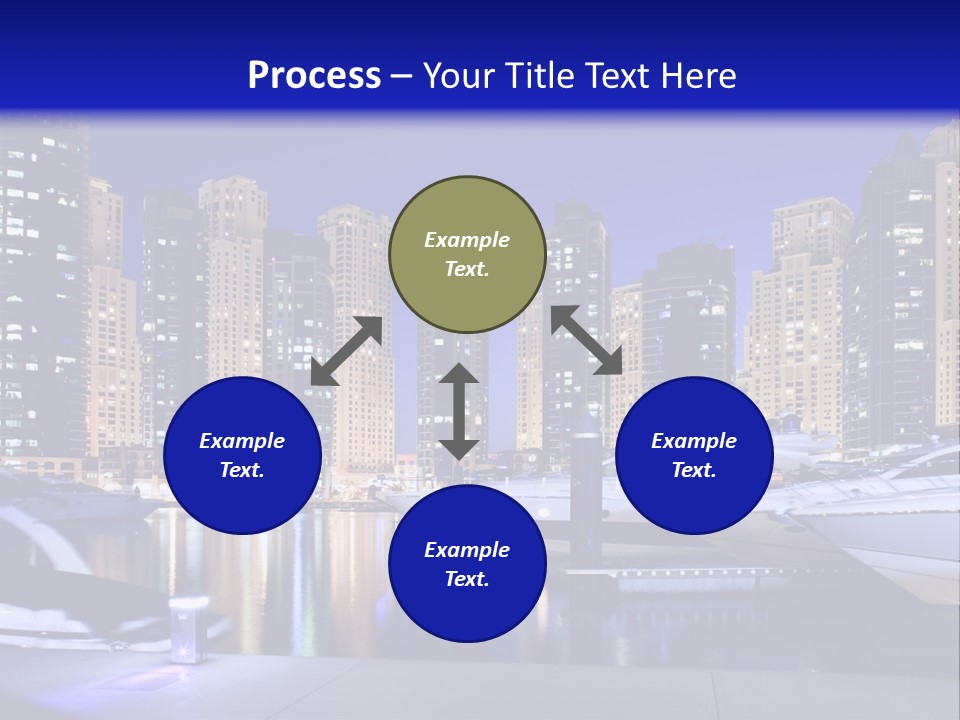 A Group Of Boats In A Harbor With A City In The Background PowerPoint Template