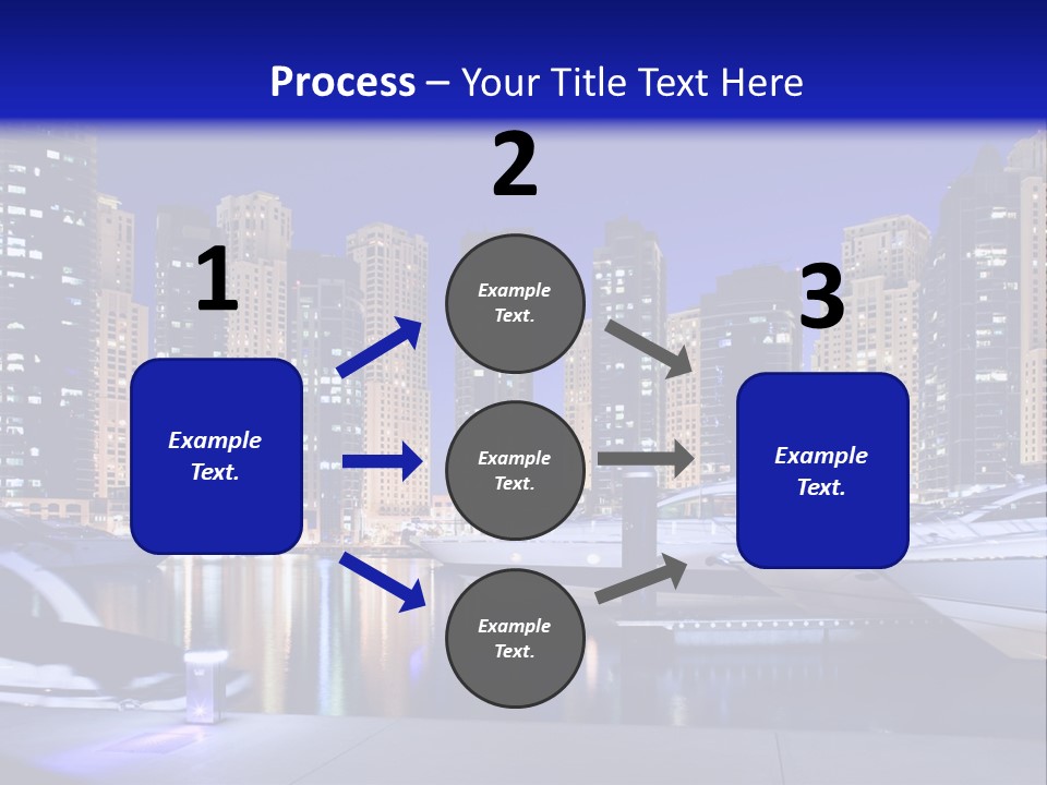 A Group Of Boats In A Harbor With A City In The Background PowerPoint Template