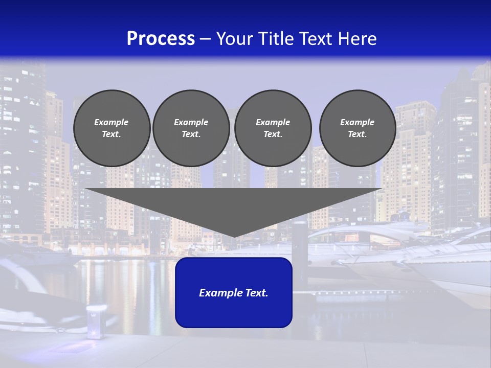 A Group Of Boats In A Harbor With A City In The Background PowerPoint Template