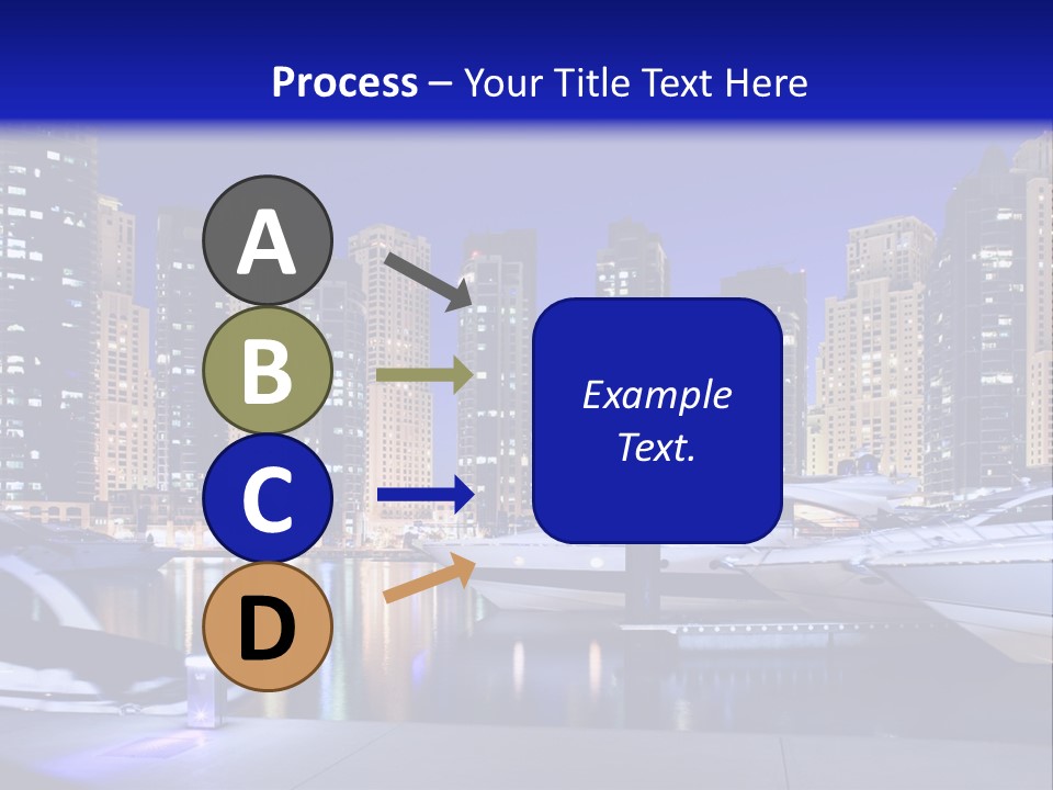 A Group Of Boats In A Harbor With A City In The Background PowerPoint Template