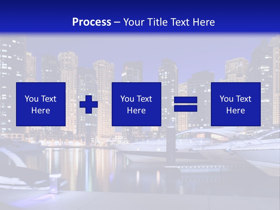 A Group Of Boats In A Harbor With A City In The Background PowerPoint Template