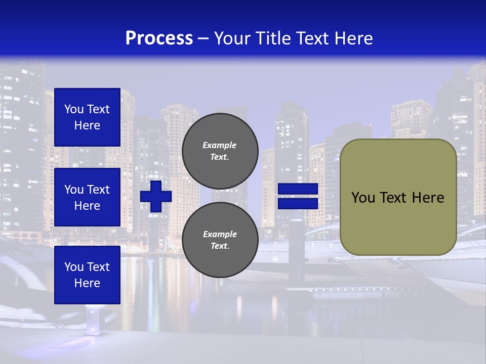 A Group Of Boats In A Harbor With A City In The Background PowerPoint Template