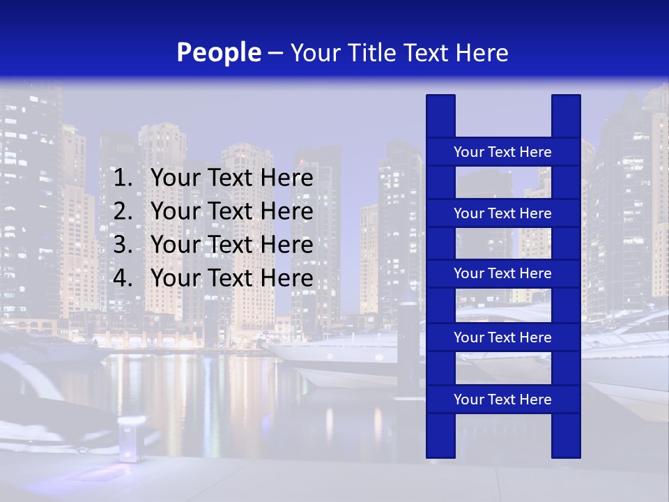 A Group Of Boats In A Harbor With A City In The Background PowerPoint Template