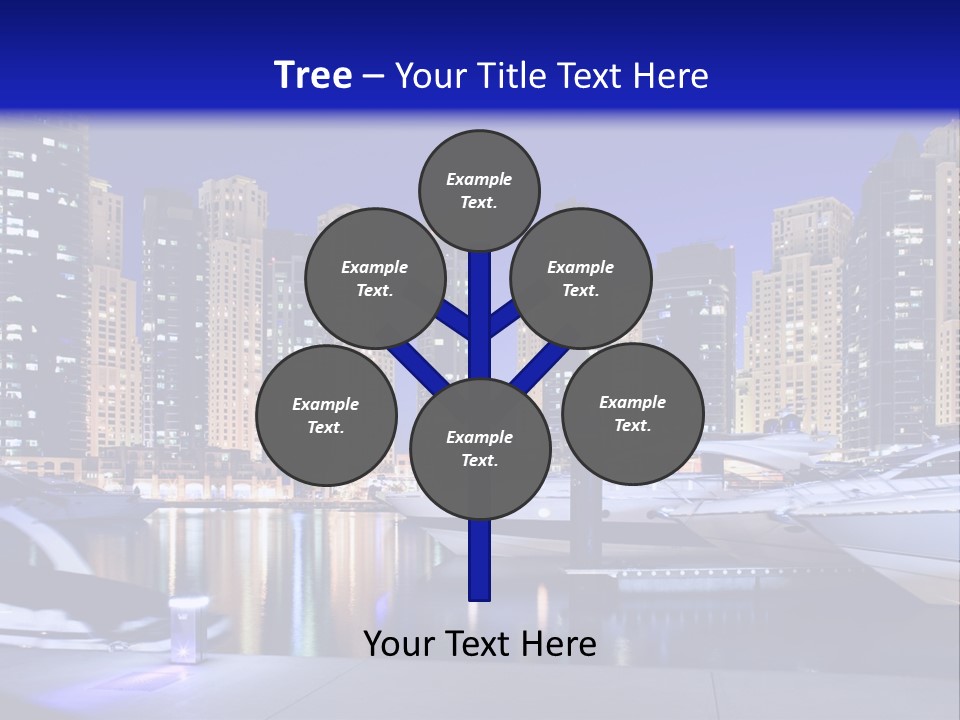 A Group Of Boats In A Harbor With A City In The Background PowerPoint Template