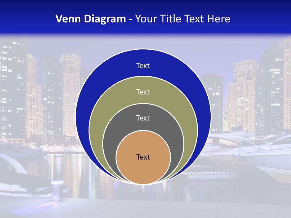 A Group Of Boats In A Harbor With A City In The Background PowerPoint Template