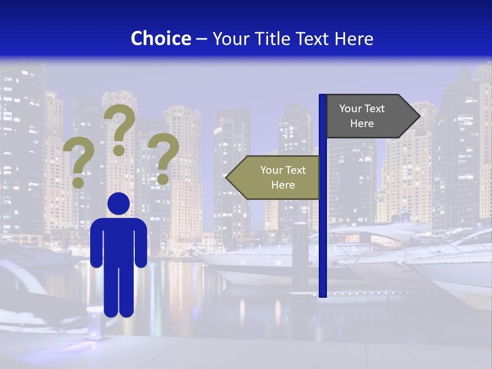 A Group Of Boats In A Harbor With A City In The Background PowerPoint Template