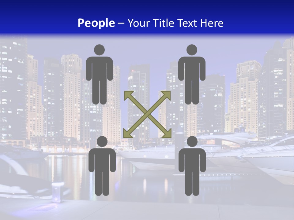 A Group Of Boats In A Harbor With A City In The Background PowerPoint Template