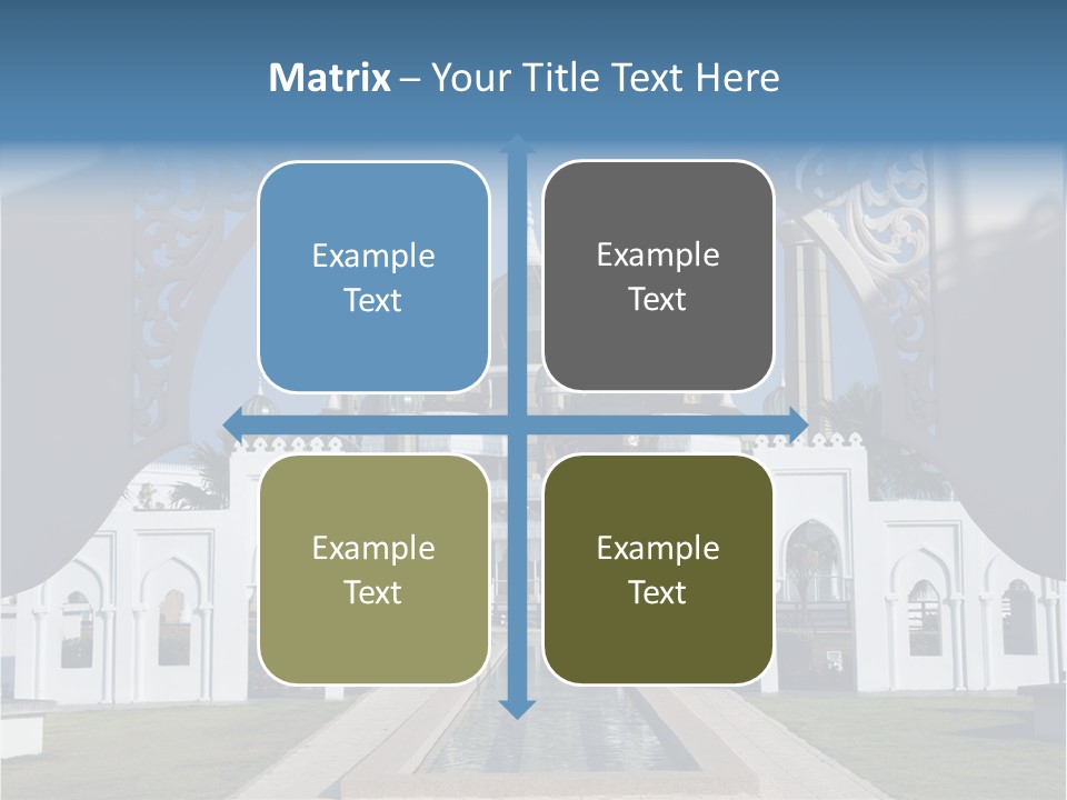 A Large Building With A Fountain In Front Of It PowerPoint Template