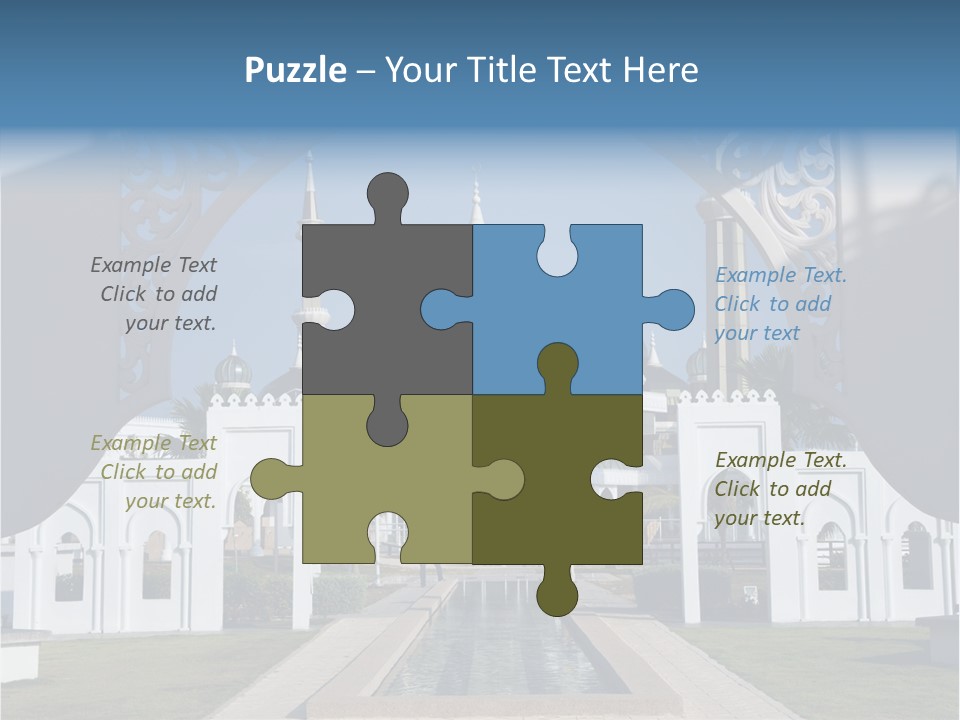 A Large Building With A Fountain In Front Of It PowerPoint Template