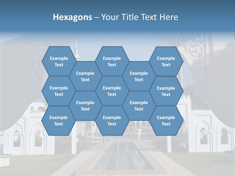 A Large Building With A Fountain In Front Of It PowerPoint Template