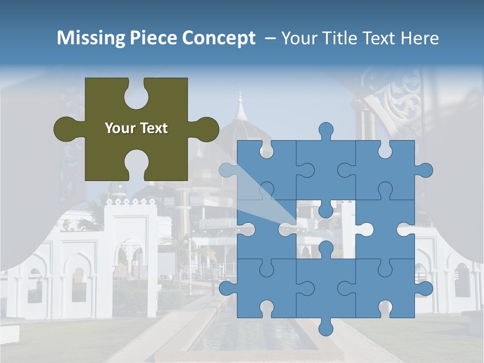 A Large Building With A Fountain In Front Of It PowerPoint Template