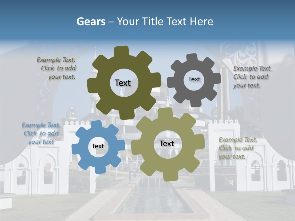 A Large Building With A Fountain In Front Of It PowerPoint Template