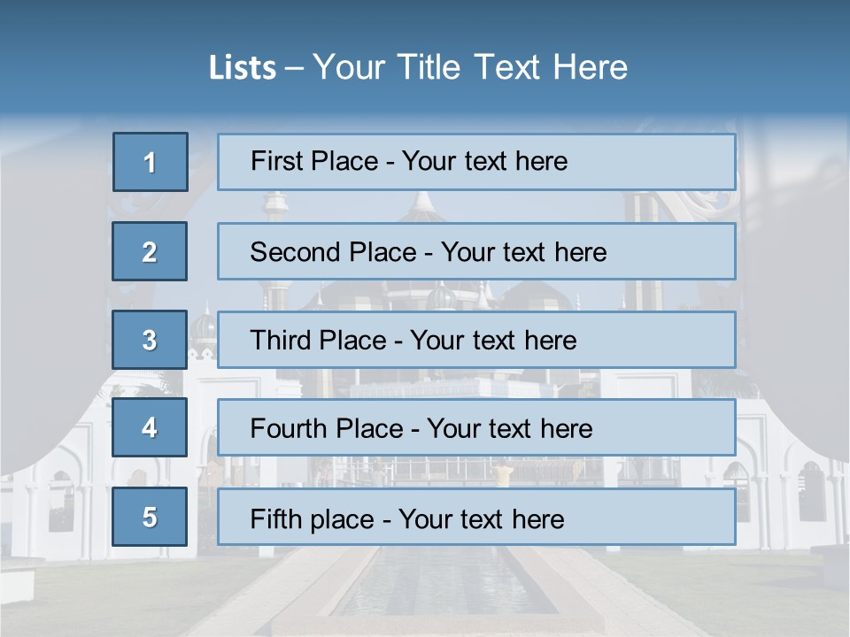 A Large Building With A Fountain In Front Of It PowerPoint Template